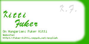 kitti fuker business card